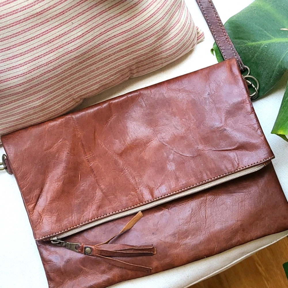 Leather Convertible Crossbody Bag